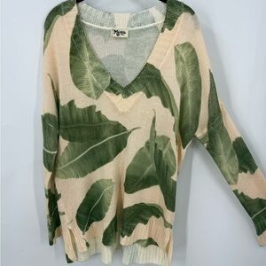 Show Me Your Mumu Cliffside Sweater in the Queen Palms Knit S